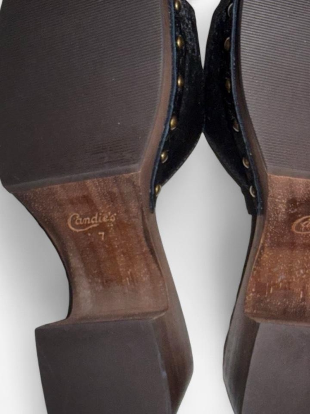 Candie's Black calf hair Slide Mules with Bronze Buckle - Picture 4 of 4